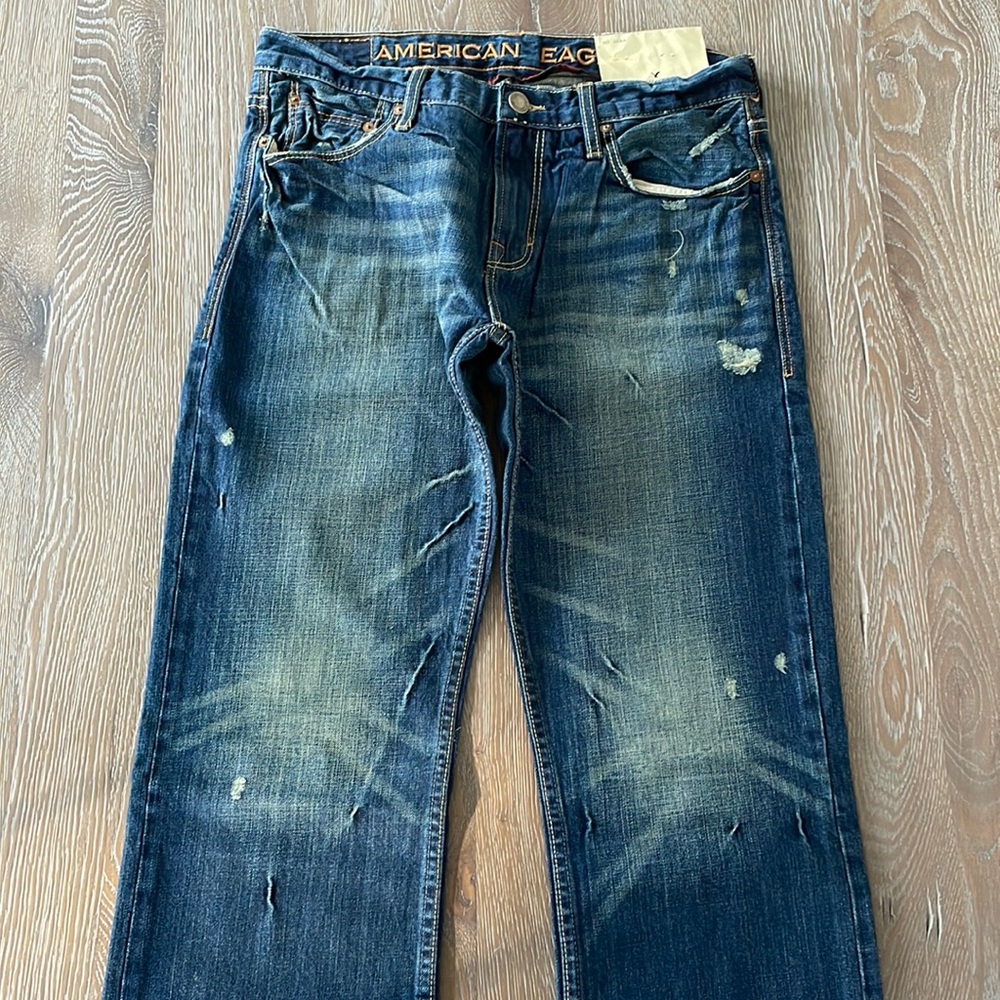 Men’s Vintage American Eagle Slim Straight Jeans | 32x34 | NON-STRETCH
